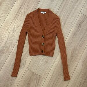Madewell wool blend Ribbed cropped Cardigan